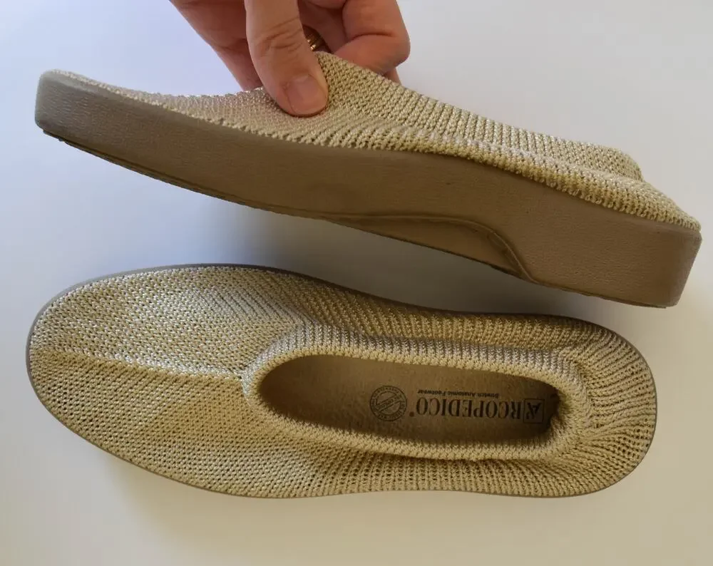 Woven Beige A'rcopedico Orthopedic Shoes